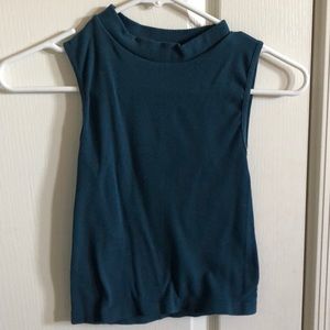 Blue crop top